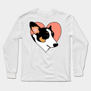 Tri-Color Corgi Heart Long Sleeve T-Shirt